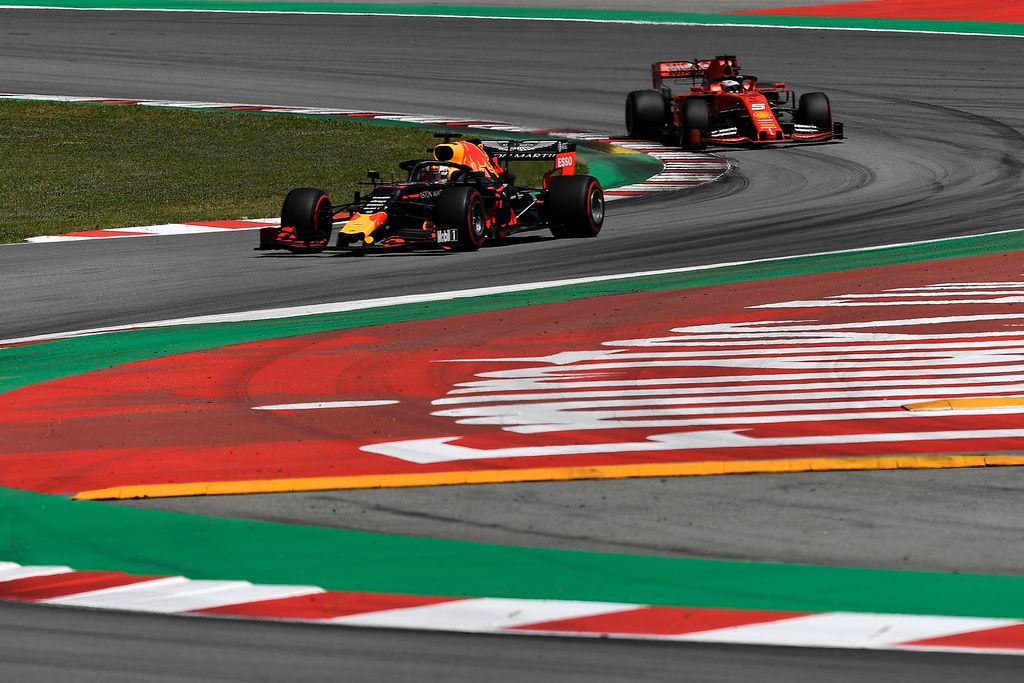 Forma-1, Spanyol Nagydíj, Max Verstappen, Sebastian Vettel, Red Bull Racing, Scuderia Ferrari 