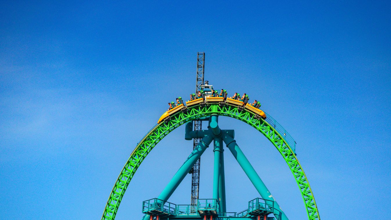 Kingda Ka, 139 méter magas, hullámvasút, Six Flags Great Adventure vidámparkban, Jackson, világ legmagasabb hullámvasútja, New Jersey 