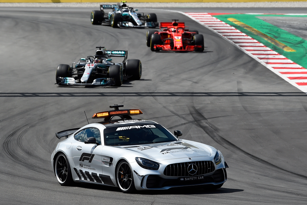 A Forma-1-es Spanyol Nagydíj, Lewis Hamilton, Mercedes-AMG Petronas, Sebastian Vettel, Scuderia Ferrari, Valtteri Bottas, Mercedes-AMG Petronas 