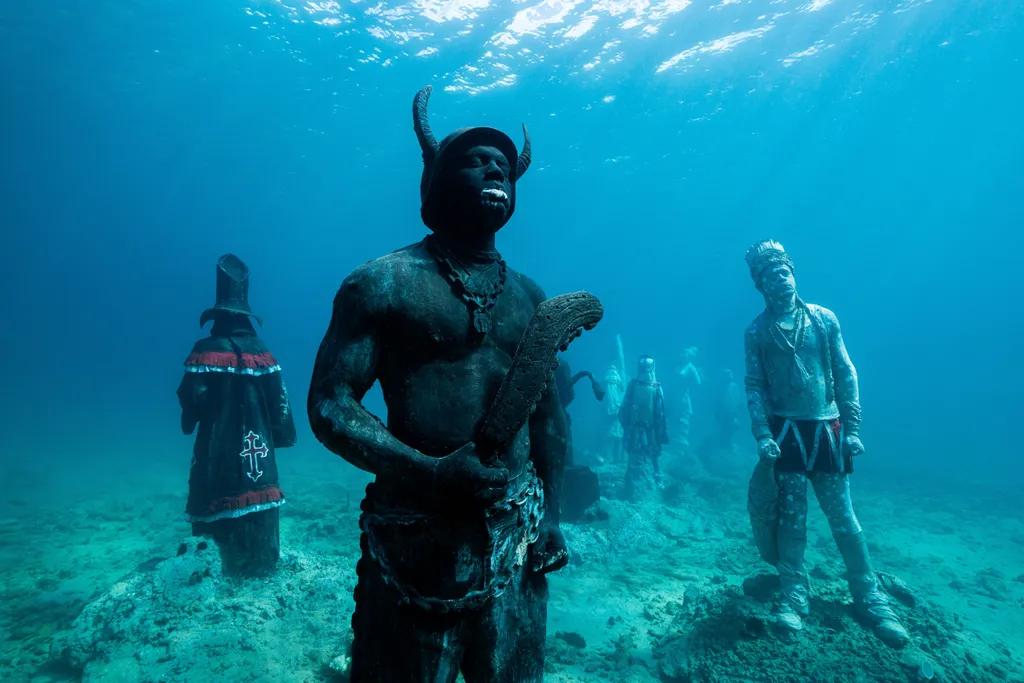 Jason, deCaires, Taylor, szobor, szobrász,  víz, alatti, szoborpark, Molinere, Underwater, Sculpture, Park, Cancún, Underwater, Museum, 