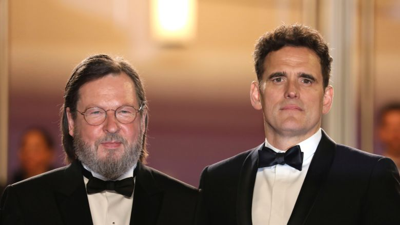 2018 The House That Jack Built Red Carpet, Cannes, France - 14 May 2018 2018 HOUSE THAT JACK BUILT RED CARPET CANNES FRANCE 14 MAY LARS VON TRIER MATT DILLON DIRECTOR LEFT ACTOR POSE FOR PHOTOGRAPHERS UPON ARRIVAL AT PREMIERE FILM 71ST INTERNATIONAL FESTI