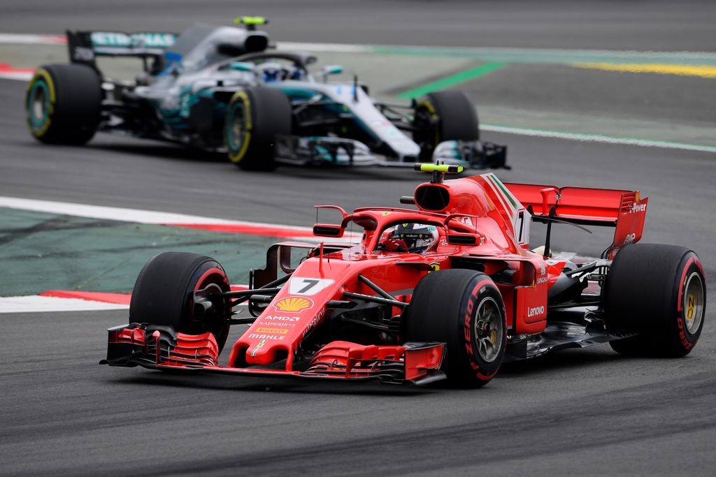 A Forma-1-es Spanyol Nagydíj szombati napja, Kimi Räikkönen, Scuderia Ferrari, Valtteri Bottas, Mercedes-AMG Petronas 