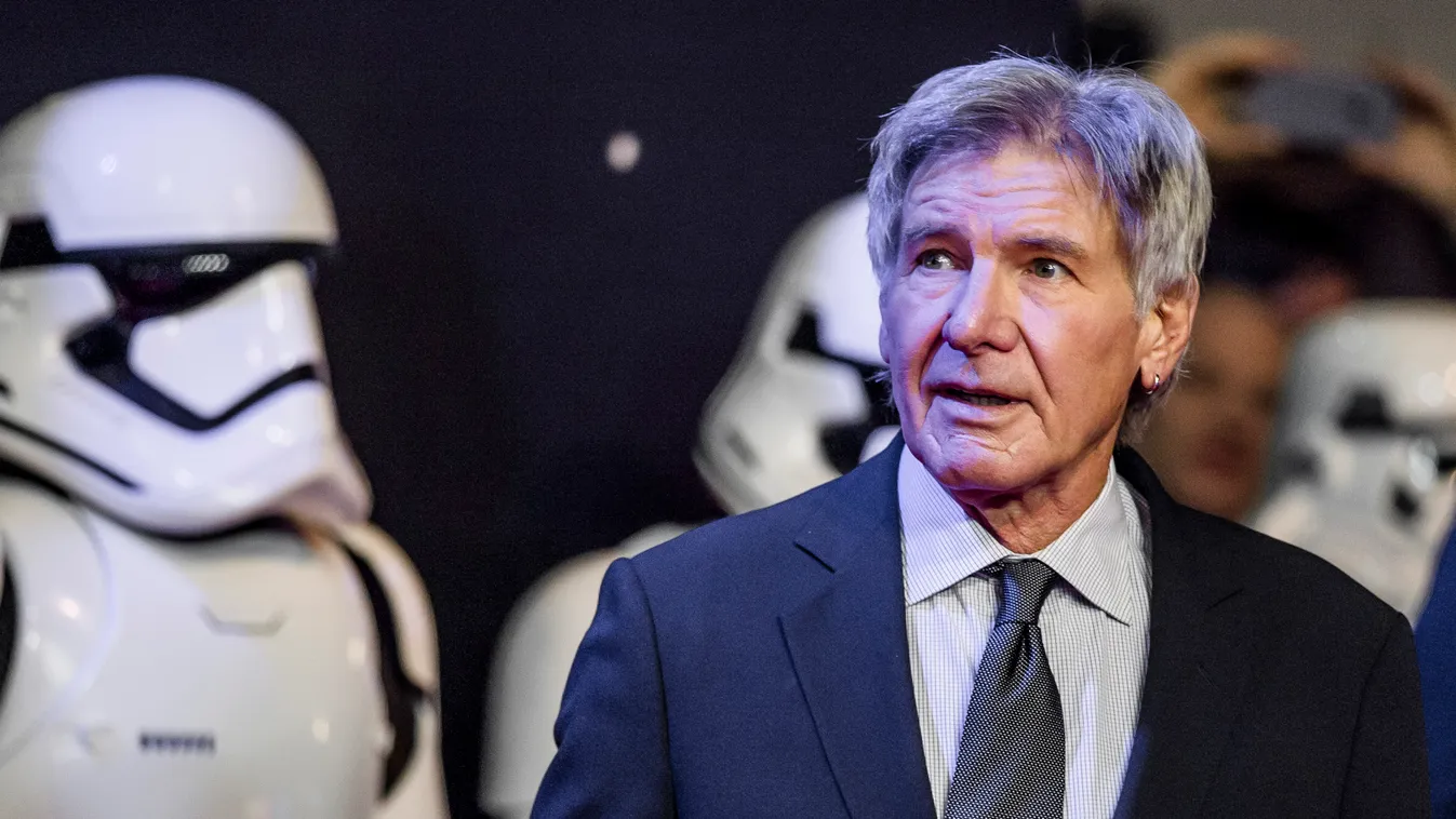 Harrison Ford a Star Wars: Az ébredő Erő londoni premierén 