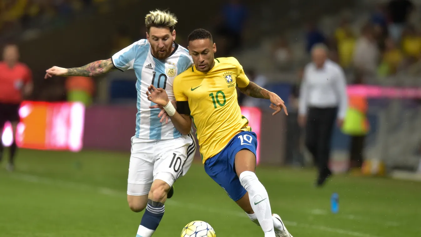 Belo Horizonte - MG - 10/11/2016 - Eliminatorias da copa do Mundo 2018 Brasil x Argentina Messi Neymar Horizontal 