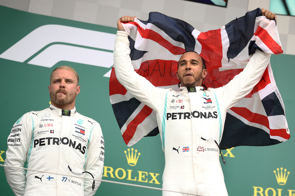 Forma-1, Brit Nagydíj, Lewis Hamilton, Mercedes, Bottas 