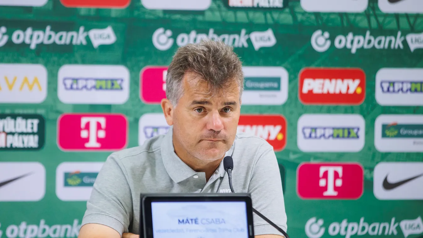 FTC, Fradi,  Ferencvárosi Torna Club Ferencvárosi TC, Labdarúgócsapat, foci, labdarúgás, 2023.07.26. Dibusz Dénes,  Máté Csaba, sajtótájékoztató, 