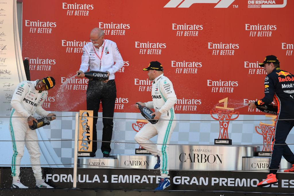 Forma-1, Spanyol Nagydíj, Lewis Hamilton, Mercedes-AMG Petronas, Valtteri Bottas, Dieter Zetsche 