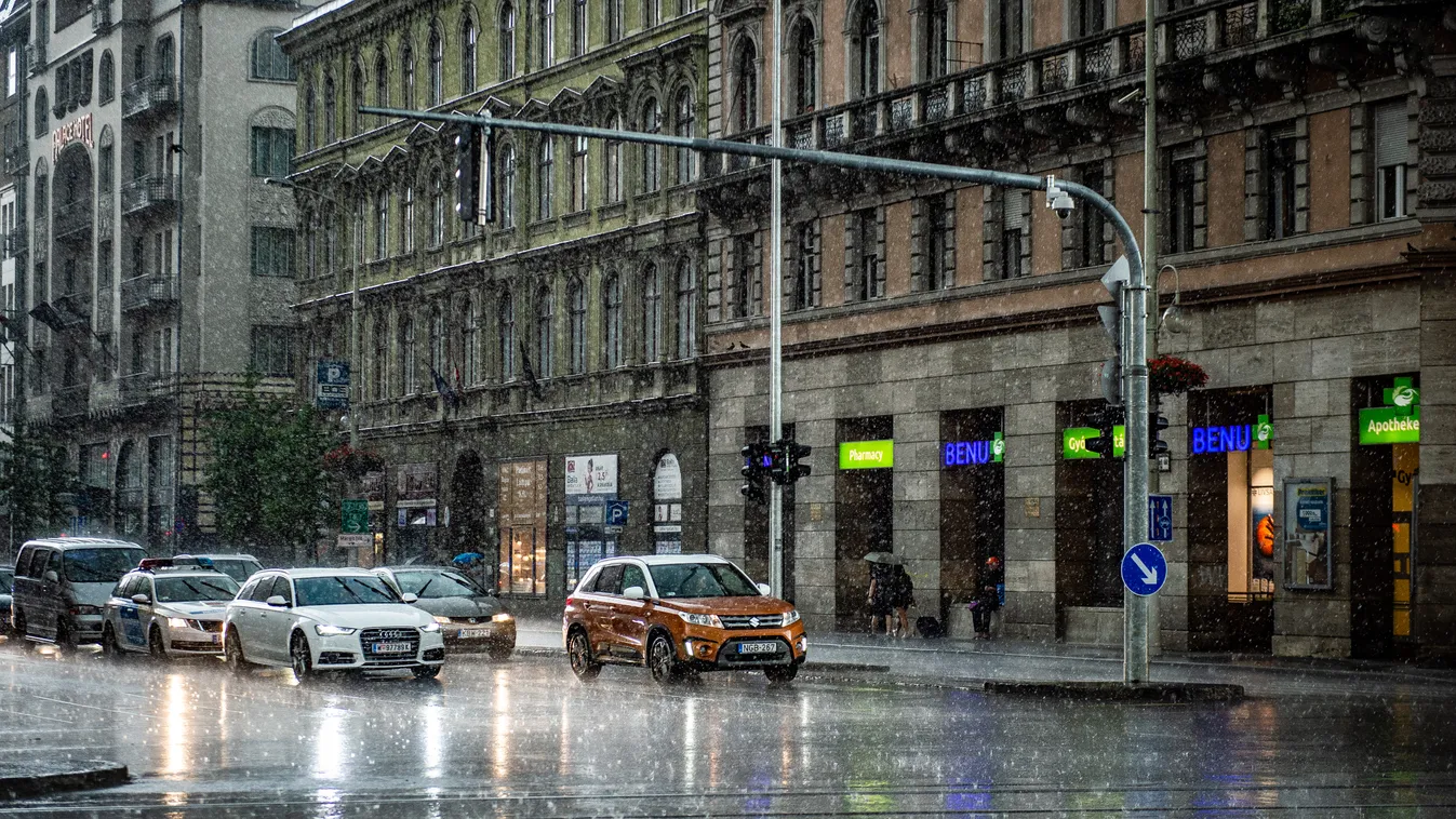 időjárás, eső, zivatar, heves zivatar, csapadék, Budapest, 