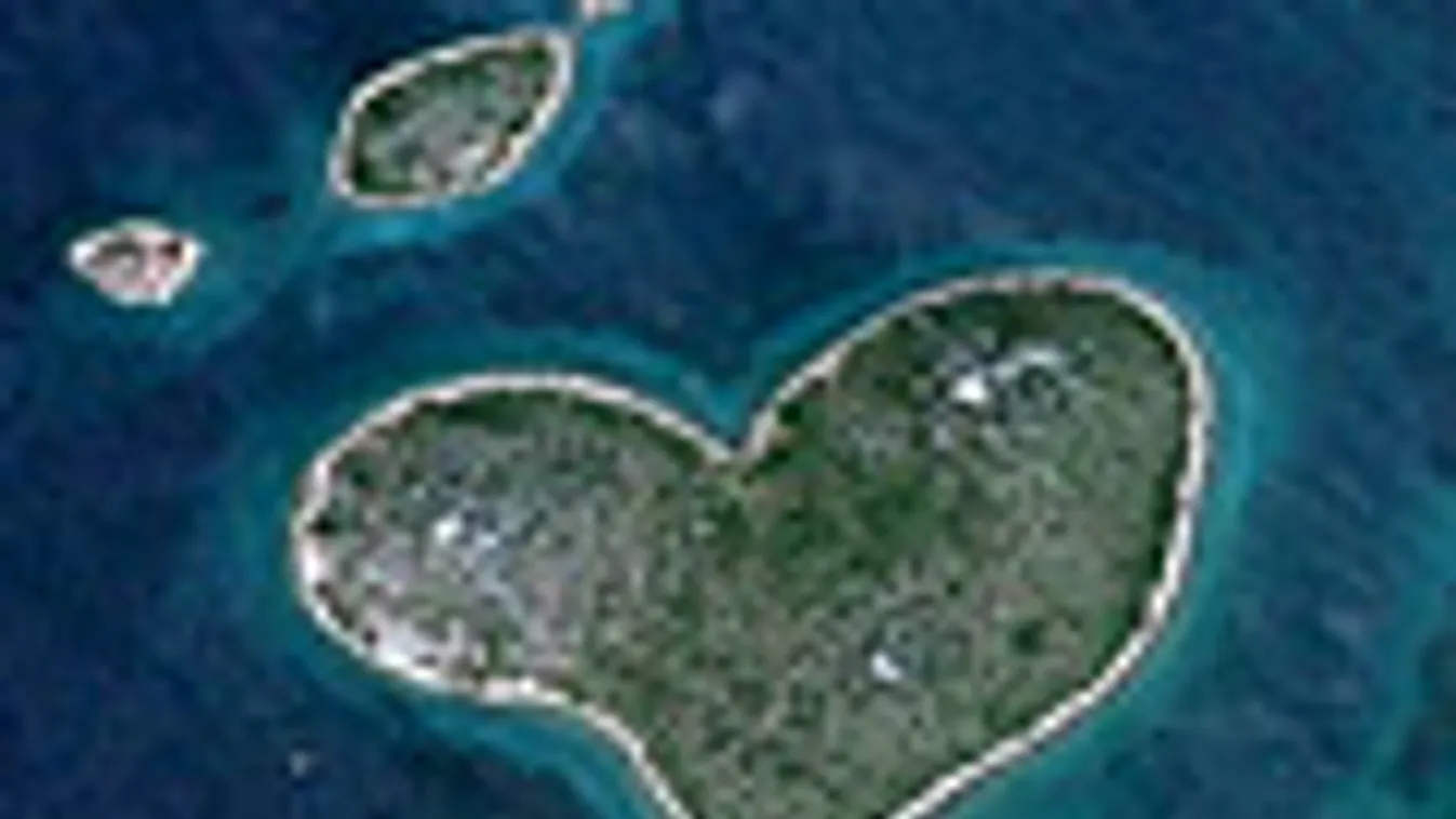 Szív alakú szigetek, Galesnjak szigete, Horvátországban 
