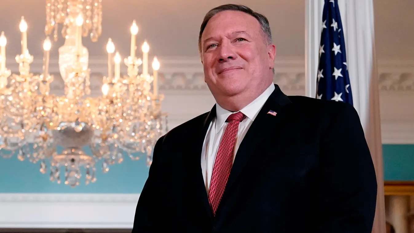 diplomacy Horizontal Secretary of State Mike Pompeo poses during a meeting with Kosovar Prime Minister Avdullah Hoti, on September 4, 2020, at the State Department in Washington, DC. (Photo by Patrick Semansky / POOL / AFP) 