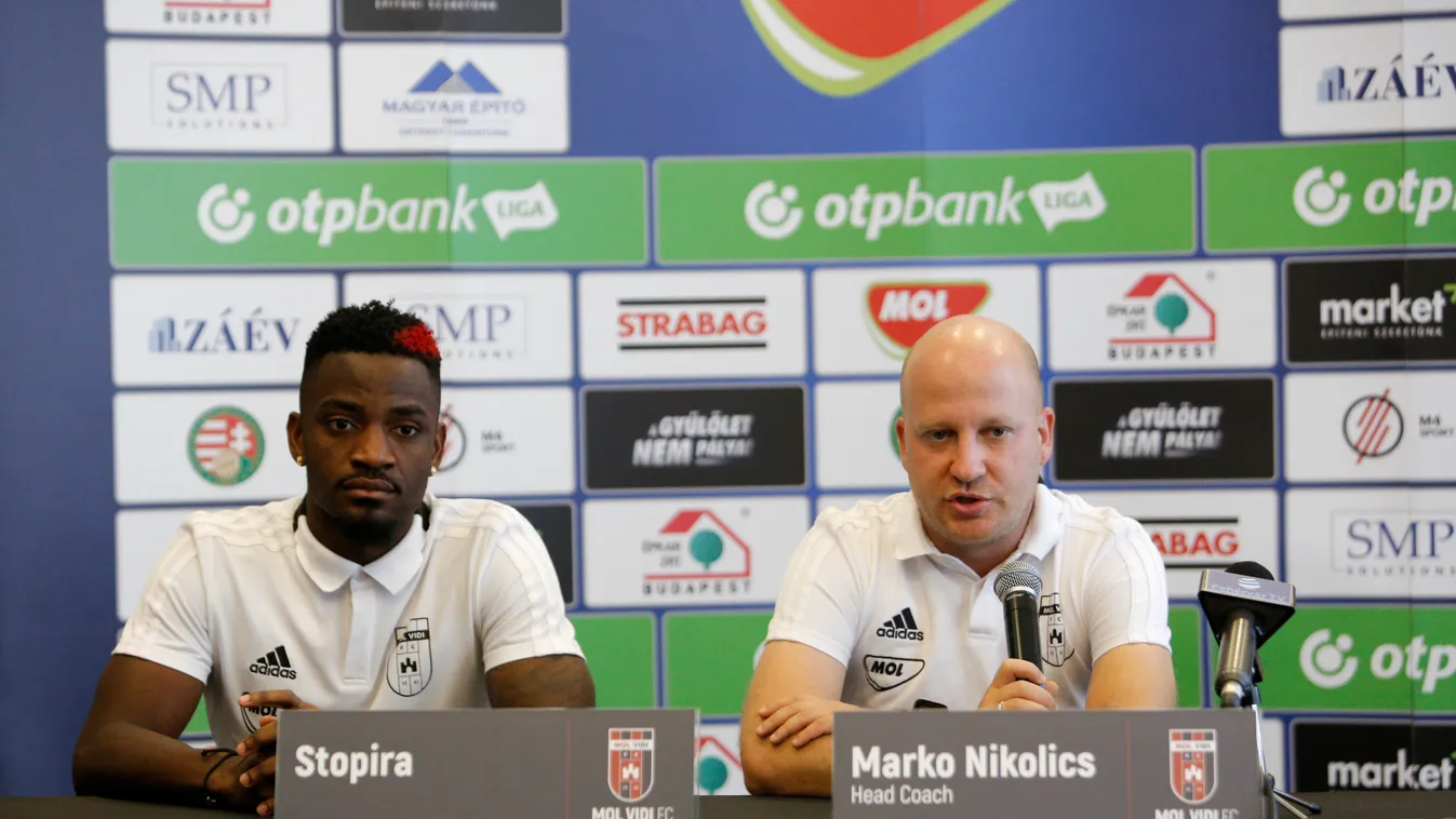 Mol Vidi FC, sajtótájékoztató, Marko Nikolics, Stopira, 2018.08.13. 