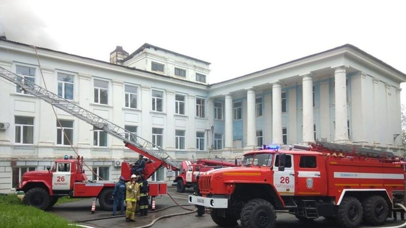 tűz kórház Partizansk 