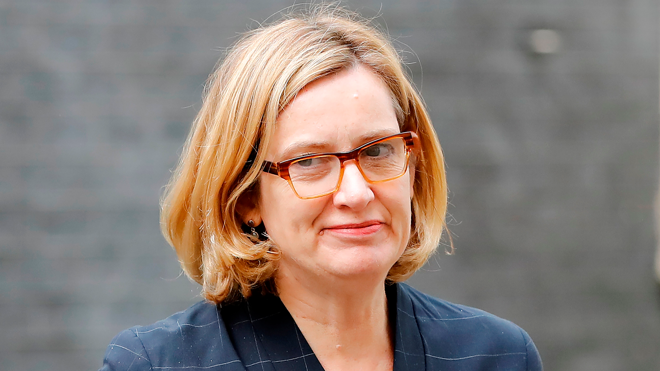 politics Horizontal (FILES) In this file photo taken on April 25, 2018 Britain's Home Secretary Amber Rudd arriving at 10 Downing Street in central London.
British interior minister Amber Rudd resigned on April 29, 2018 amid claims she misled lawmakers ov