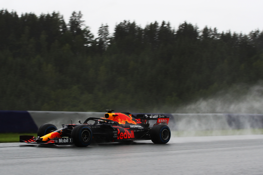 Forma-1, Max Verstappen, Red Bull Racing, Stájer Nagydíj, eső 