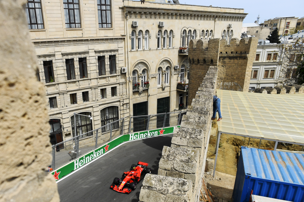 A Forma-1-es Azeri Nagydíj pénteki napja, Kimi Räikkönen, Scuderia Ferrari 