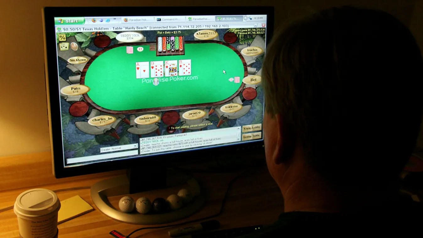Online szerencsejáték, pénzes póker a számítógépen 