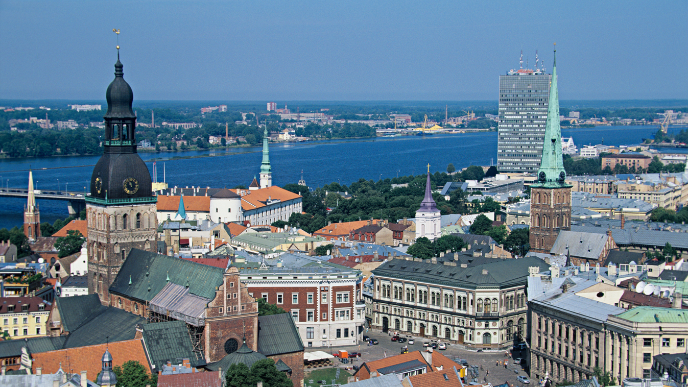 Riga cityscape city location country northern europe latvia eastern europe europe cityscape urban outdoors structures riga riga cathedral cathedral visual effect nobody horizon river waterways view point elevated view above capital city travel leisure dau