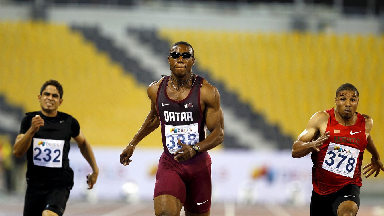 ATHLETE RACE compete Arab Athletics Championships Qatar Doha HORIZONTAL 
