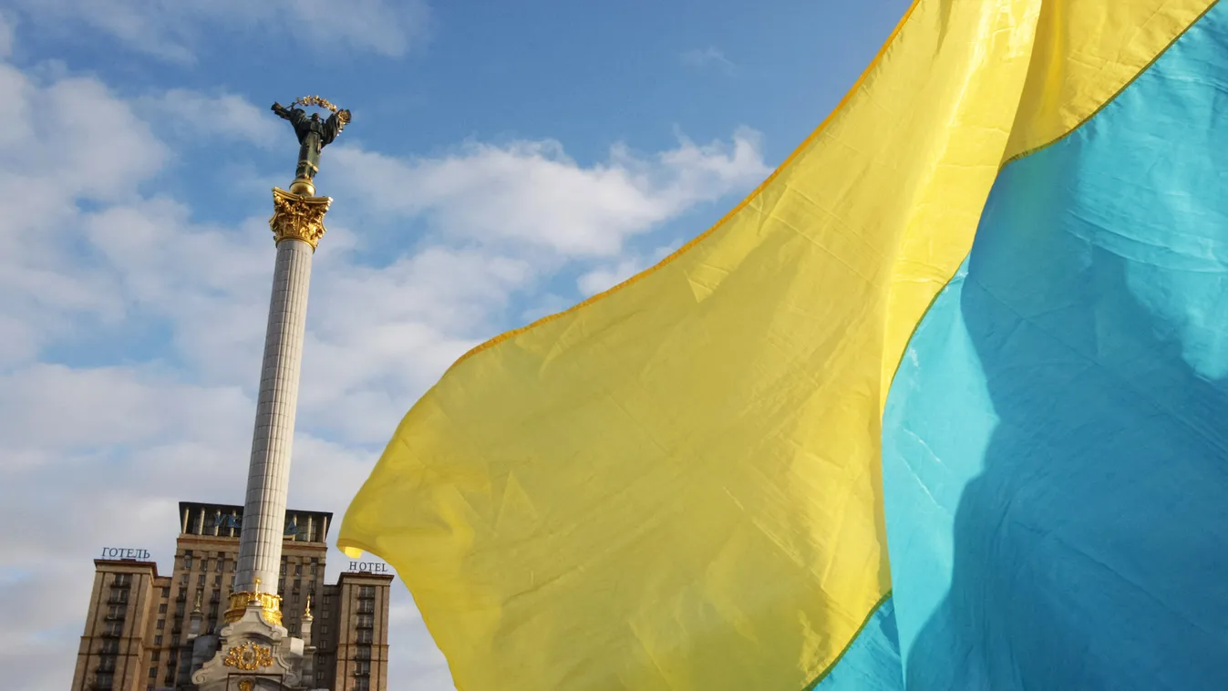 Daily Life In Ukraine Amid The Tension On The Border With Russia NurPhoto General news Kyiv - Ukraine February 12 2022 12th February 2022 Independence Square Ukrainian Capital Horizontal 