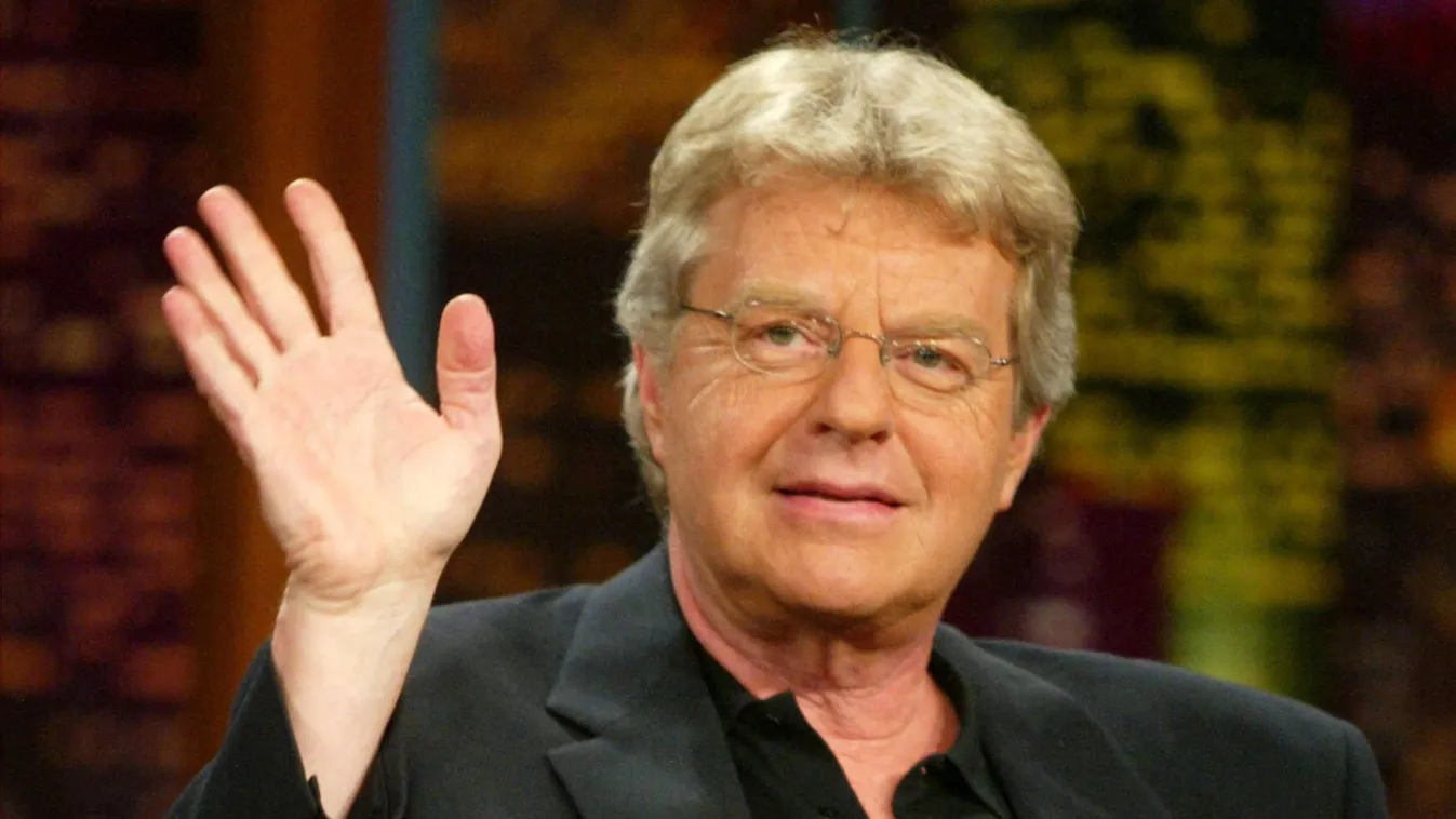 Jerry Springer TV Tonight Show with Jay Leno sitting outside jerry springer half length gesture 248593 Vertical CELEBRITY WAVE ENTERTAINMENT 
