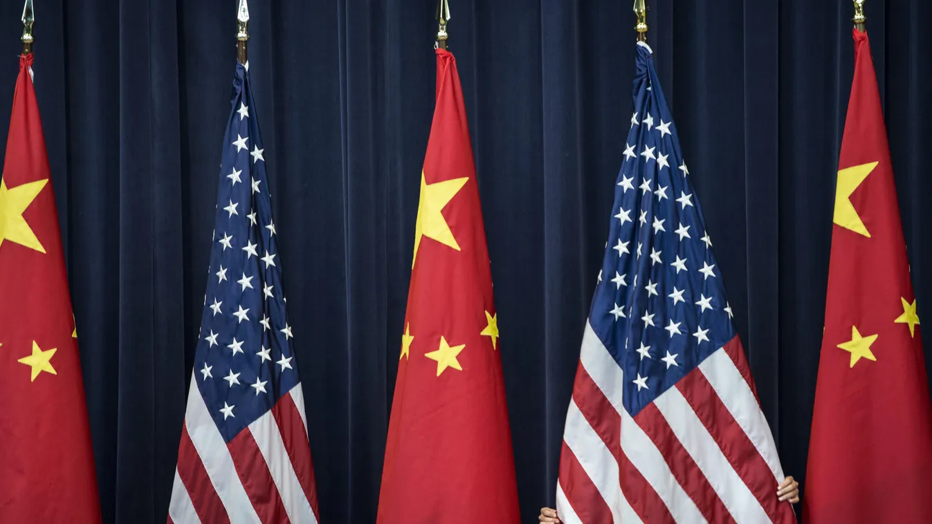 USA és Kína zászló 