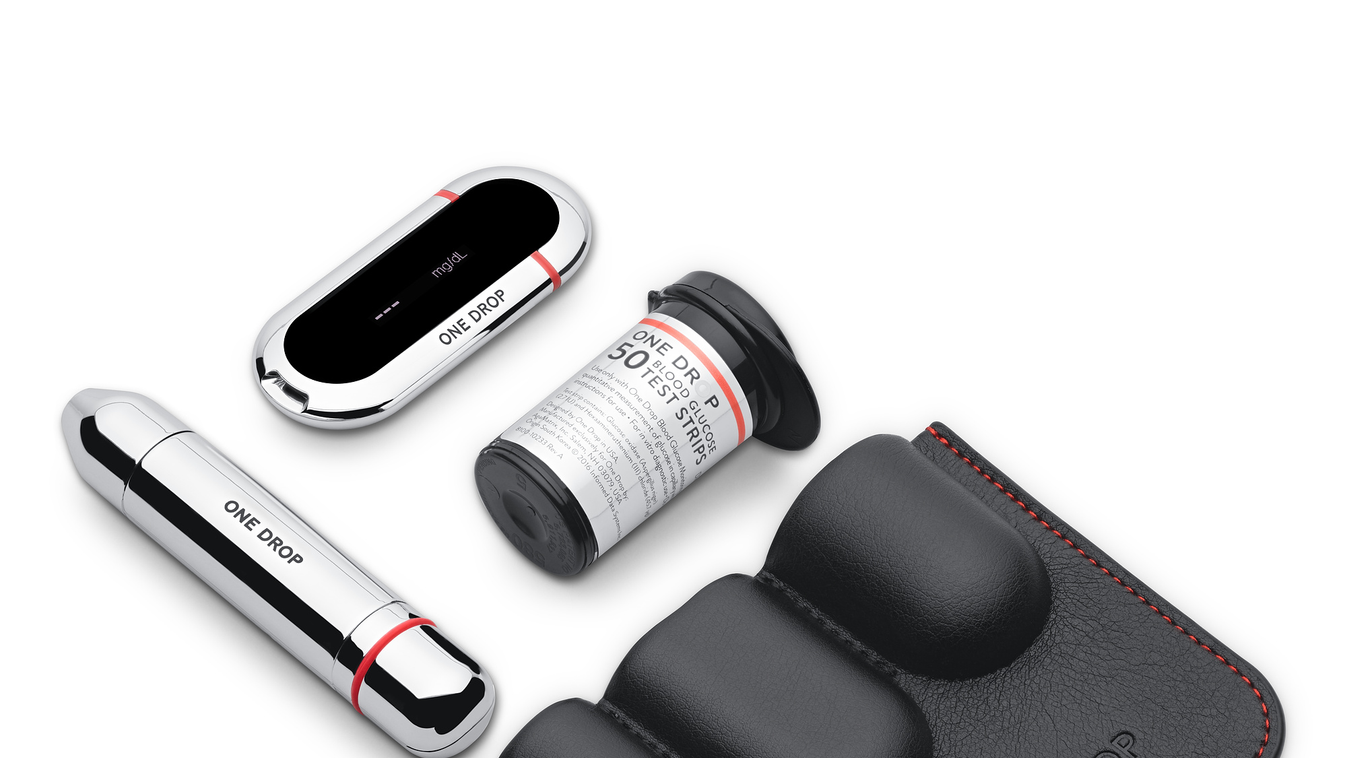 One Drop Chrome Blood Glucose Monitoring Kit, Apple One Drop diabétesz-figyelő készülék 