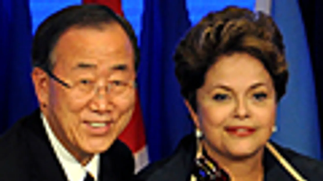 Rio+20 csúcstalálkozó, Dilma Rousseff brazília elnöke és Pan Gimun, Ban Ki Mun ENSZ-főtitkár megnyitja a fenntartható fejlődésről szóló ENSZ klímakonferenciát