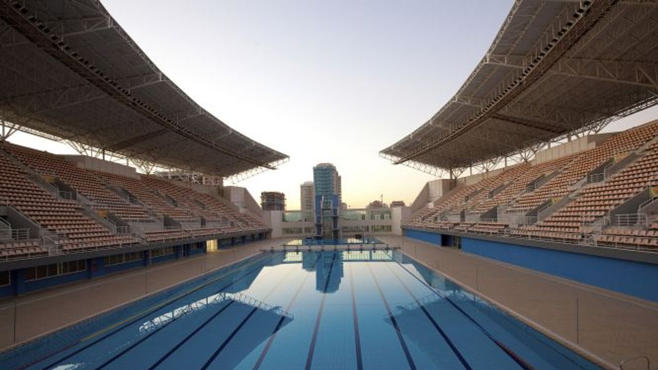 Maria Lenk Aquatic Park RIO DE JANEIRO - BRAZIL - JUNE 24 -  Maria Lenk Aquatic Park with capacity for 8000 people. It consists of an olympic pool, a pool heater and a tank for diving in an area of 42 000 mts. The park is located on Avenue Ambassador Abel