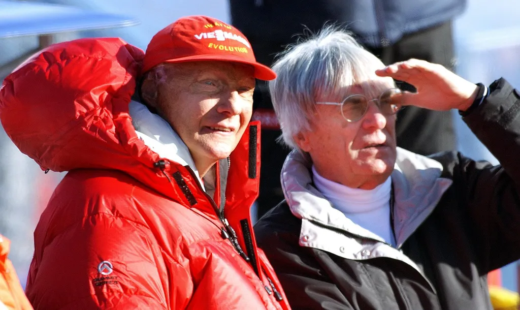 Forma-1, Niki Lauda, Bernie Ecclestone Hahnenkamm 2004 