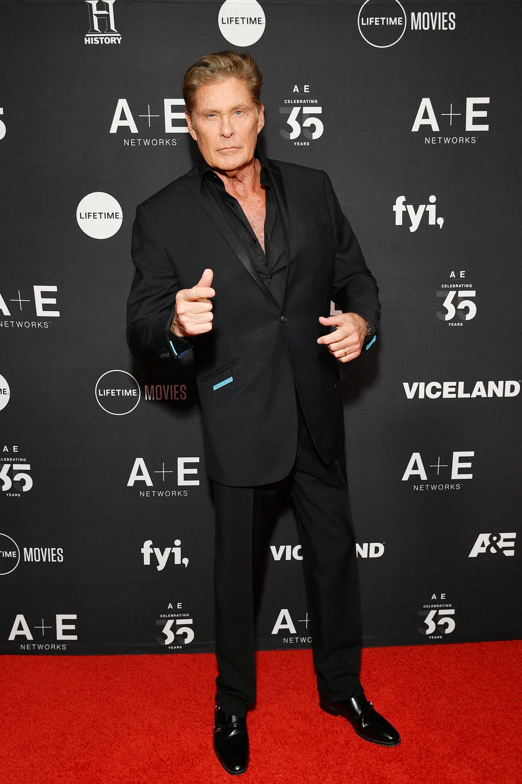 2019 A+E Networks Upfront GettyImageRank2 JAZZ VERTICAL USA New York City Lincoln Center Photography David Hasselhoff Arts Culture and Entertainment Attending E! Celebrities E! Upfront A-List Celebrity PersonalityInQueue 