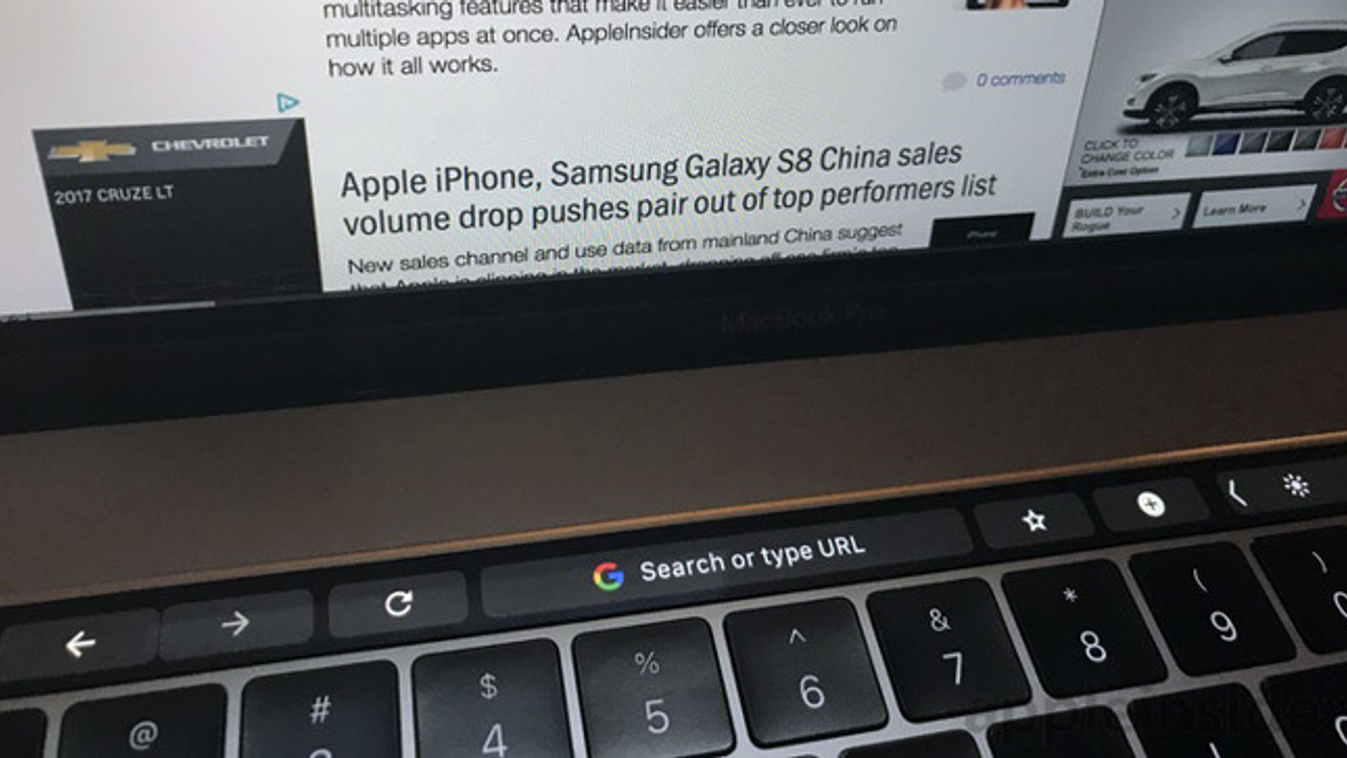 apple macbook pro touch bar google chrome 