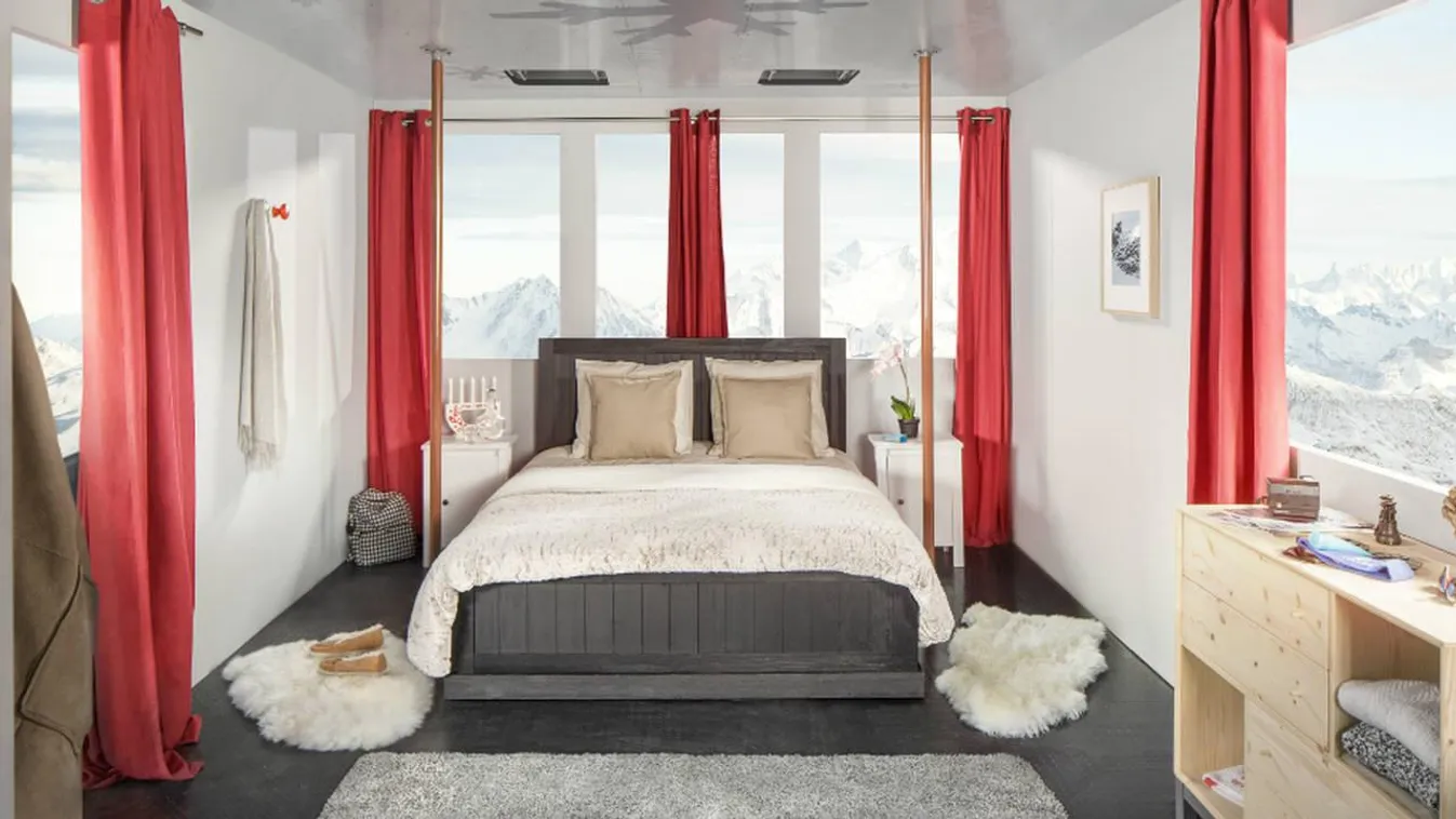 Airbnb Courchevel felvonó kabin 