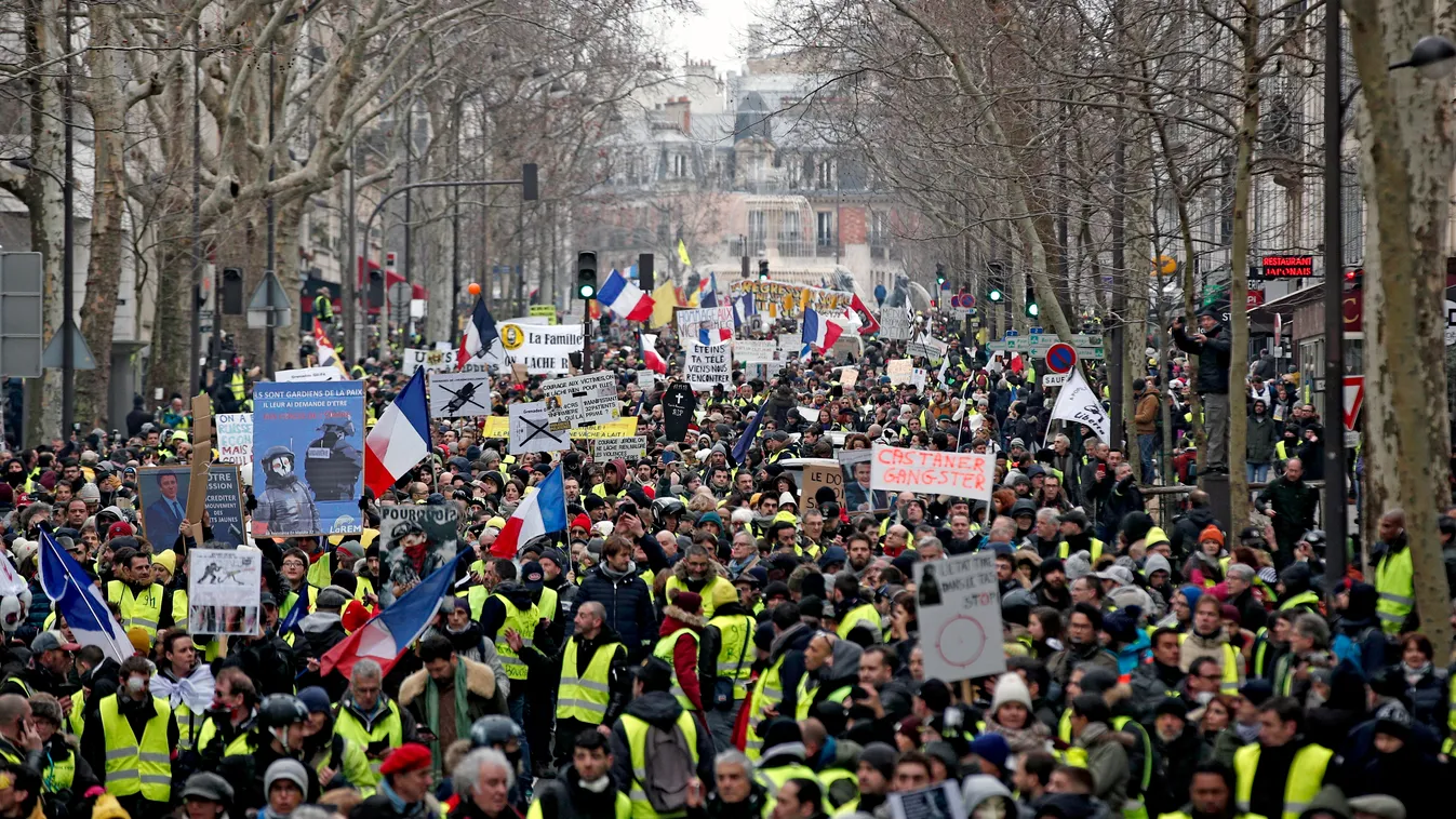 Franciaország, tüntetések, sárgamellényesek 