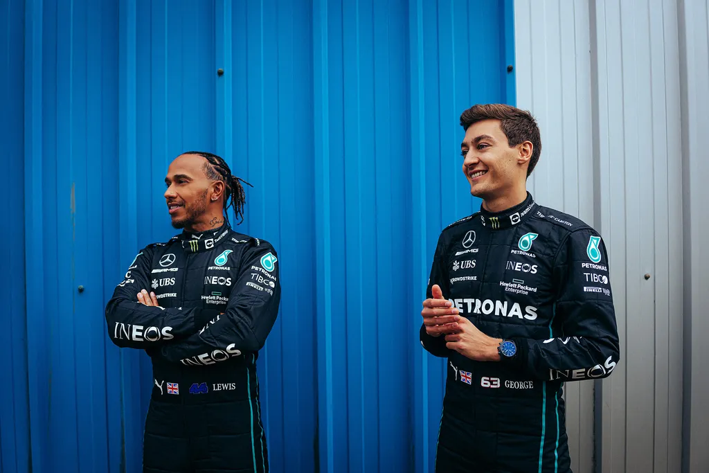 Forma-1, Lewis Hamilton, George Russell 2022 