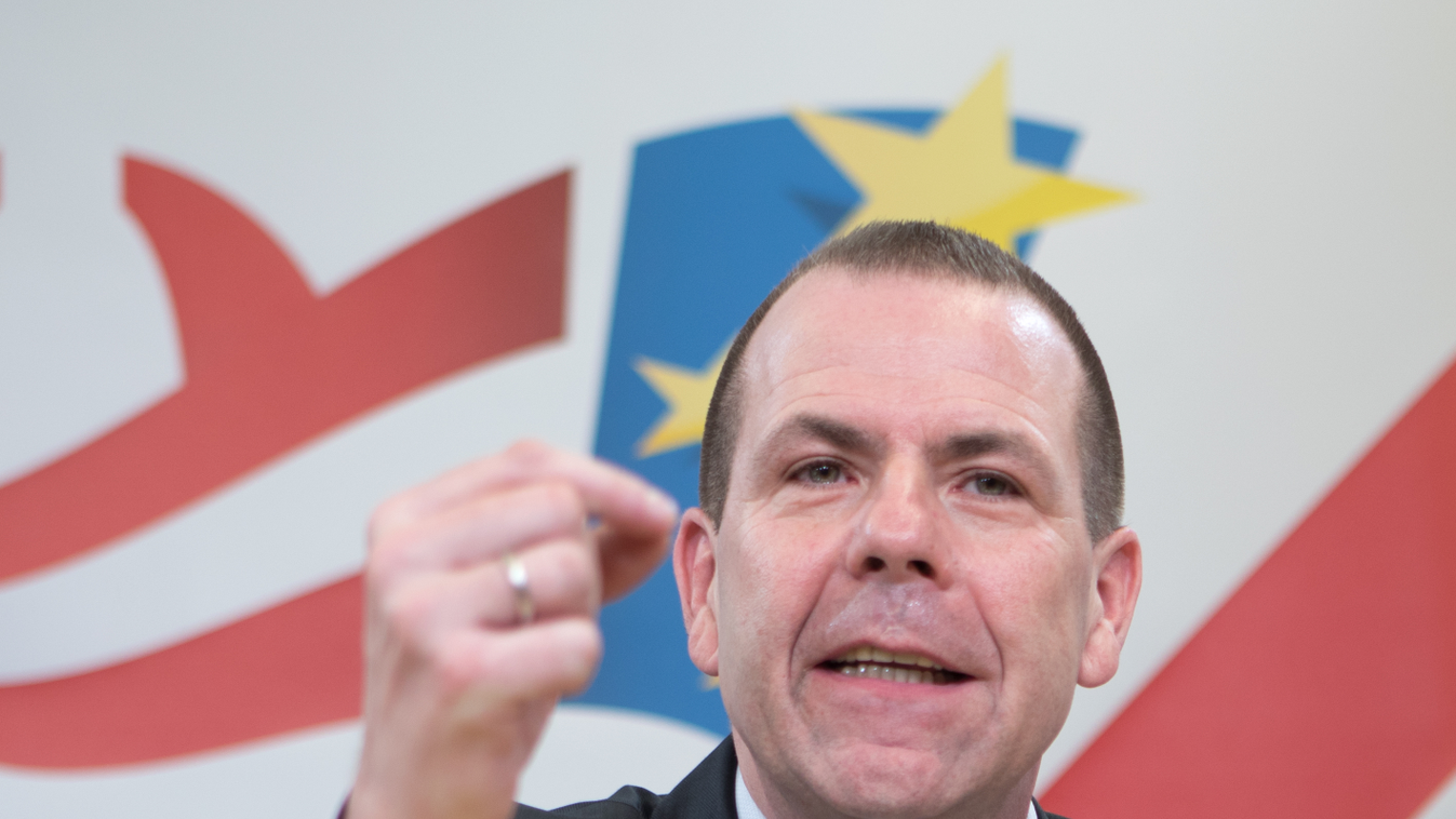 Harald Vilimsky osztrák politikus AUSTRIA - EU - FPOE PRESS CONFERENCE FPOE Austrian Freedom Party 