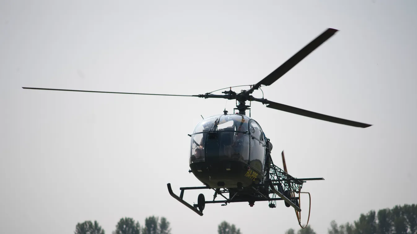 Parlagfű légifelderítés helikopter 