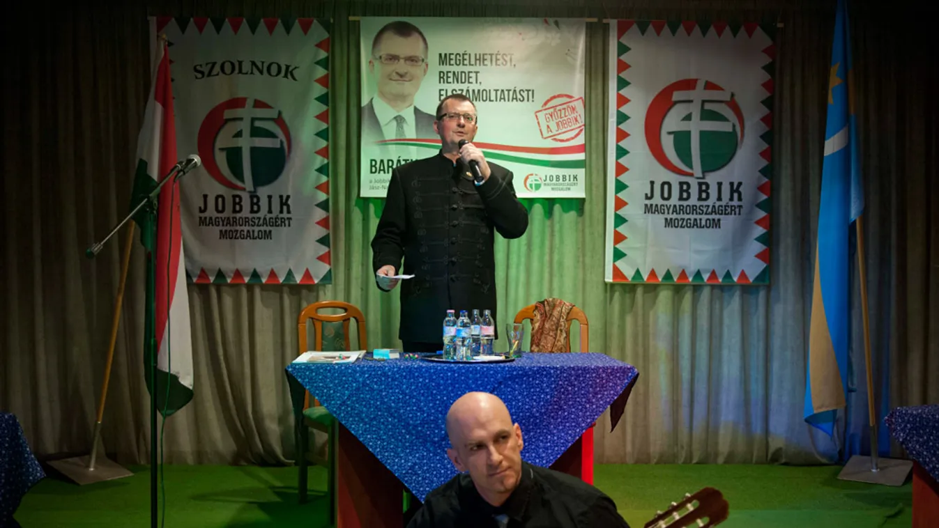Jobbik lakossági fórum, kampány, választások 2014, Baráth Zsolt, Morvai Krisztina, bowling klub, Szolnok 