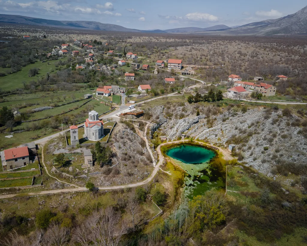 Horvátország, cetina, tó, 