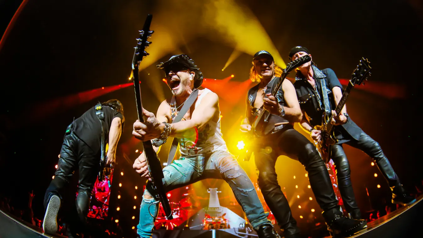 Scorpions rock up 'Crazy World Tour' concert in Shanghai China Chinese Shanghai German rock band Scorpions 