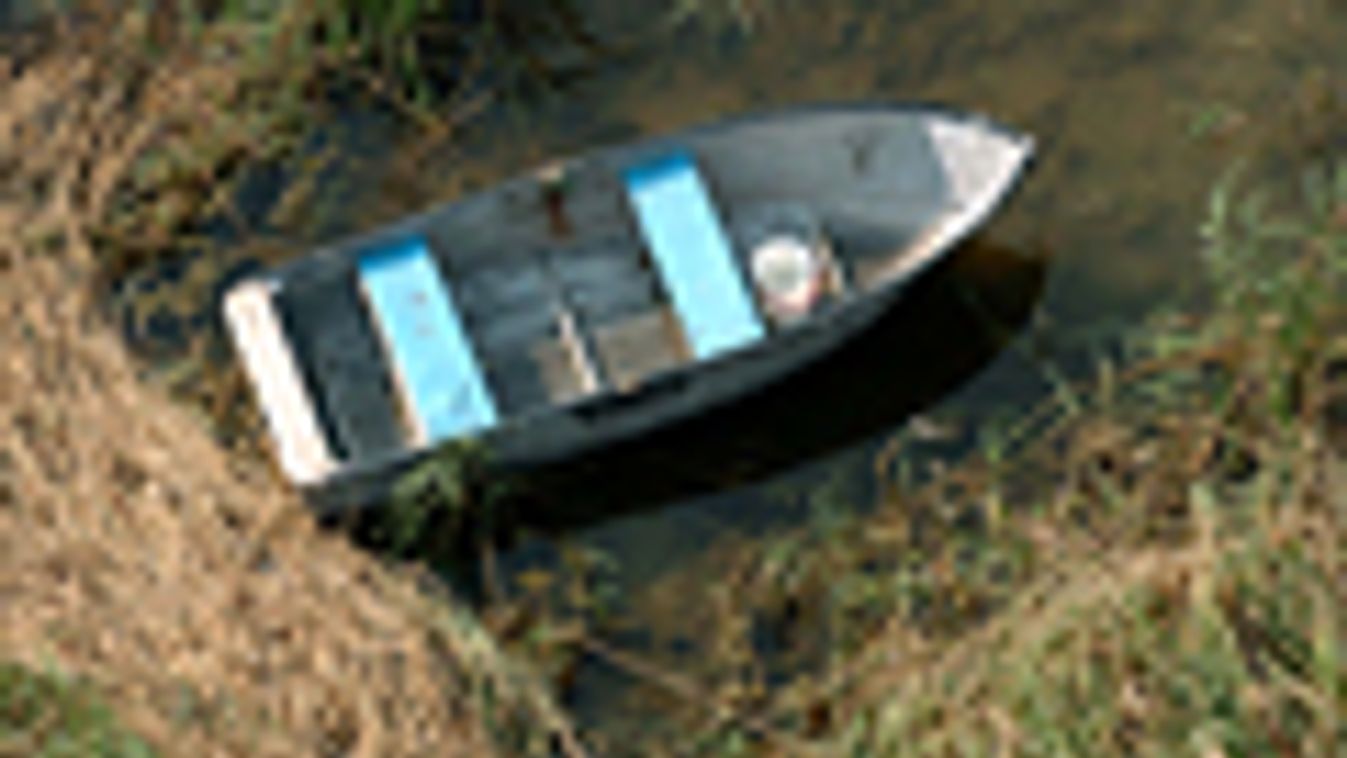 Karótlan erőfeszítések, karóhoz kikötött csónak, Csónak a nádasban Balatonkilitinél