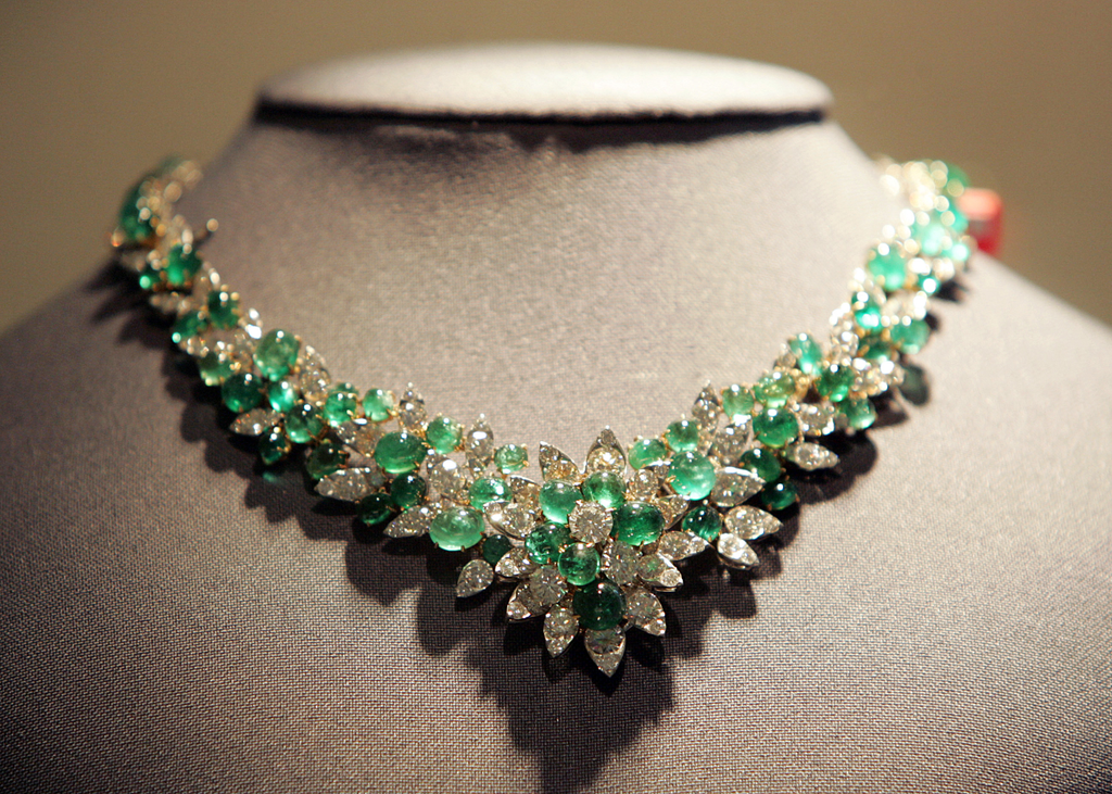 smaragd galéria Queen Marie Jose’s Emerald and Diamond Necklace 