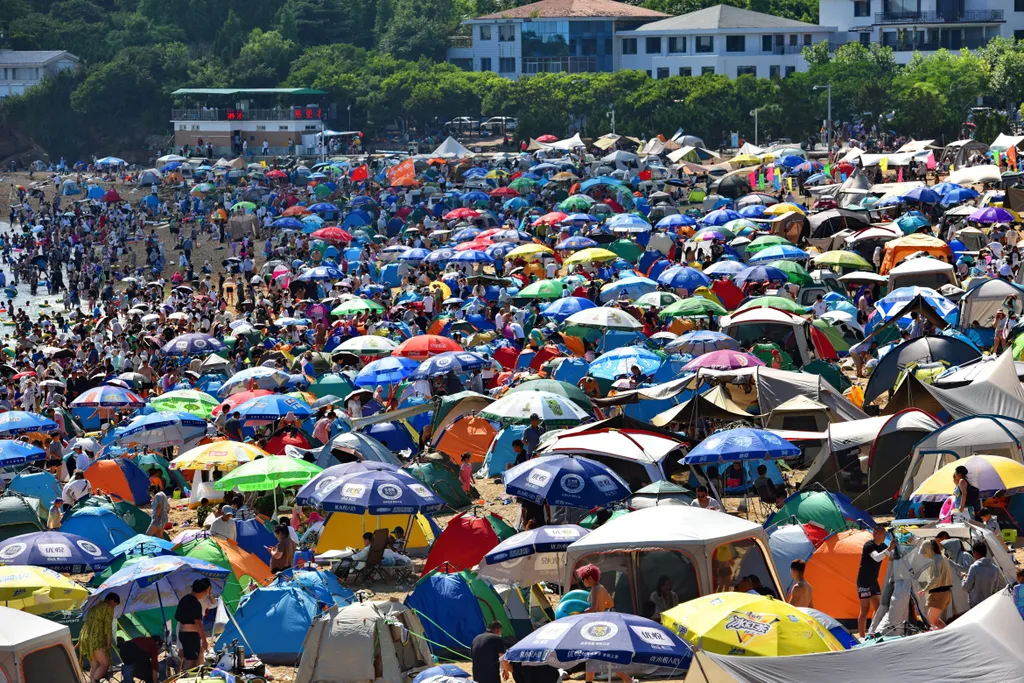 Dalian beach Talien strand Kína 