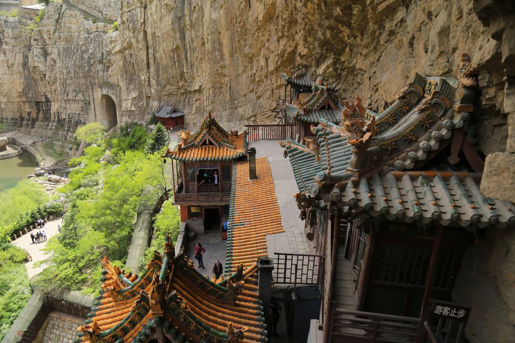 Huyan Khong Tu, kína, Függőkolostor, kolostor, függő, szikla, sziklán, oldalában, xuankong 
