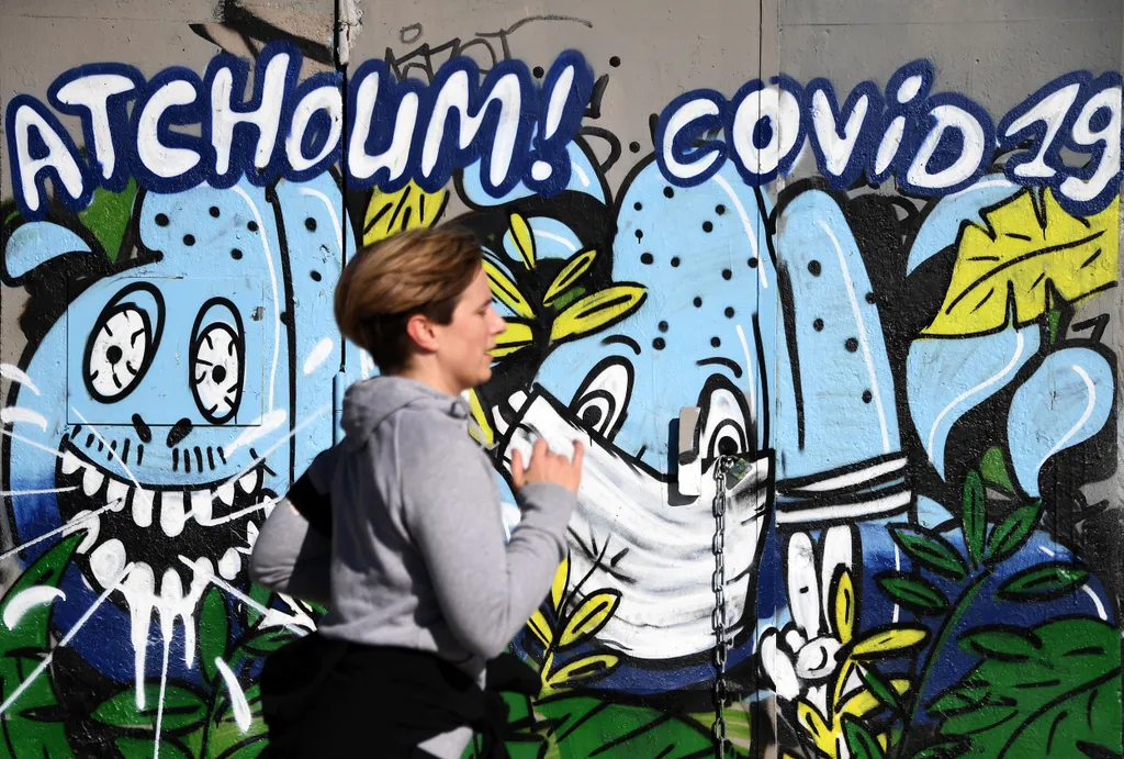 graffiti koronavírus 
