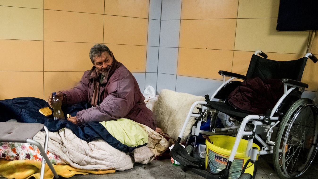 hajléktalanok télen, Budapest 