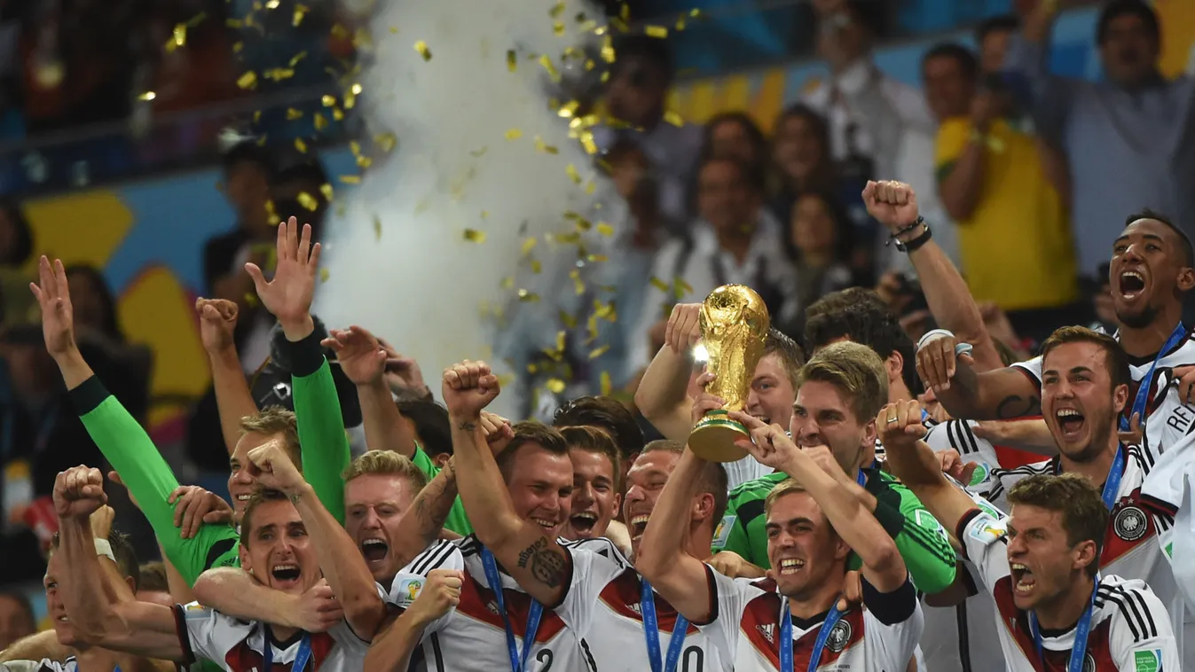 vb 2014 döntő, foci, németország - argentína, ünneplés, világbajnok 