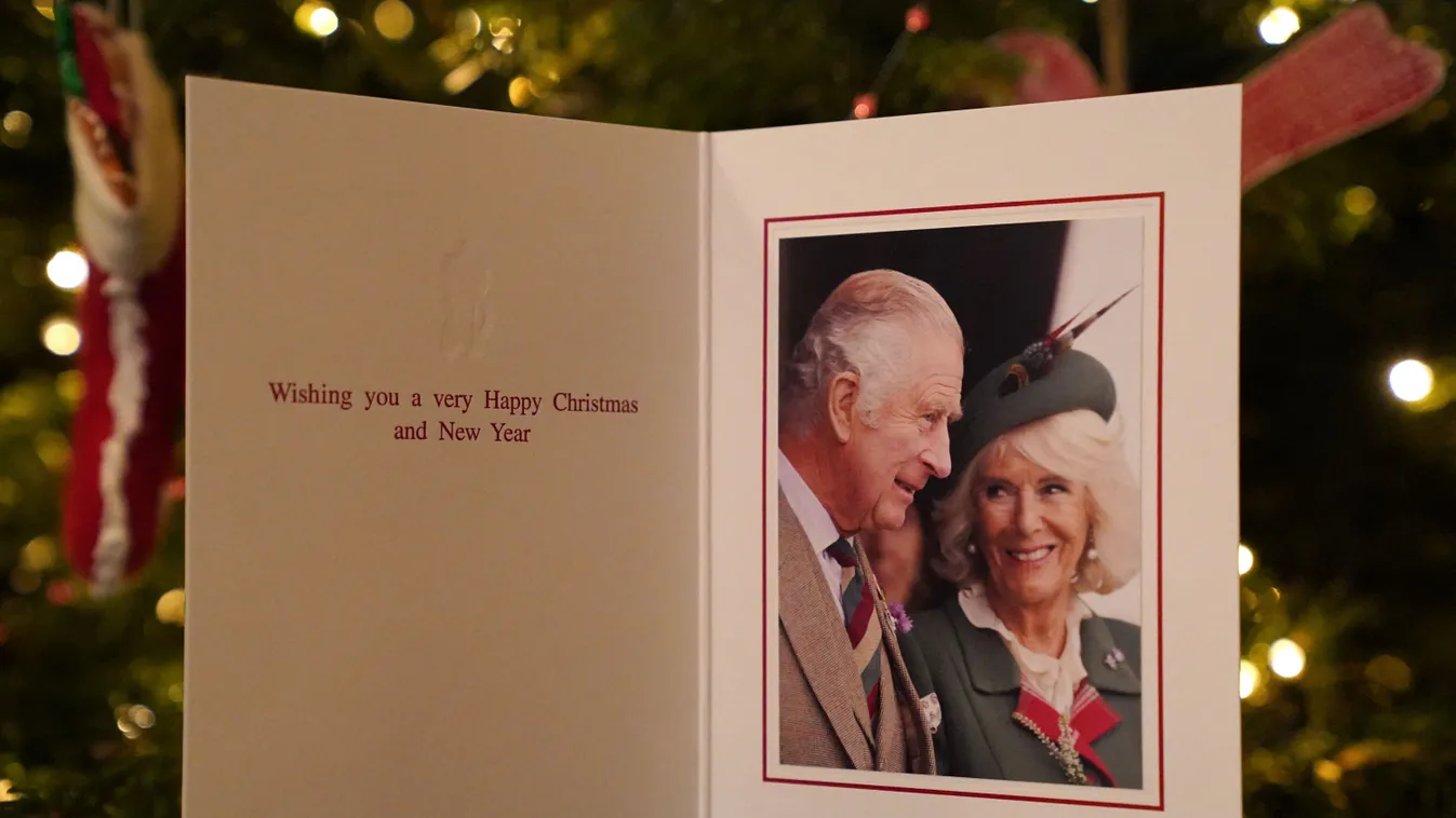 King Charles III Christmas card## wparota Christmas royals holiday Horizontal 