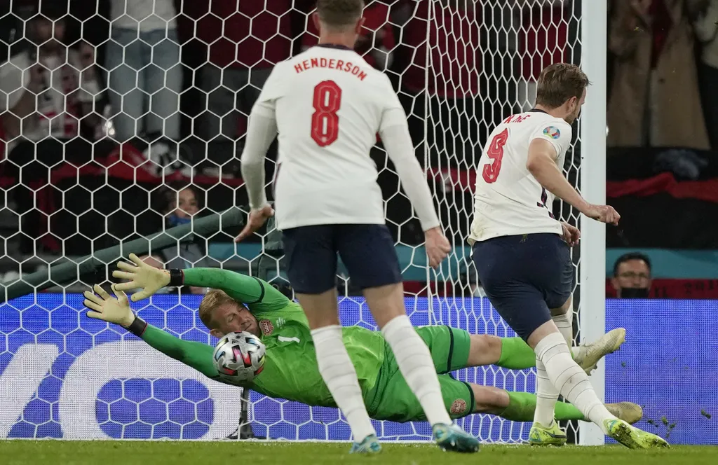 Anglia - Dánia, Foci EB, labdarúgó Európa-bajnokság, Euro 2020, labdarúgás, elődöntő, Wembley Stadion, London, 2021.07.07. 