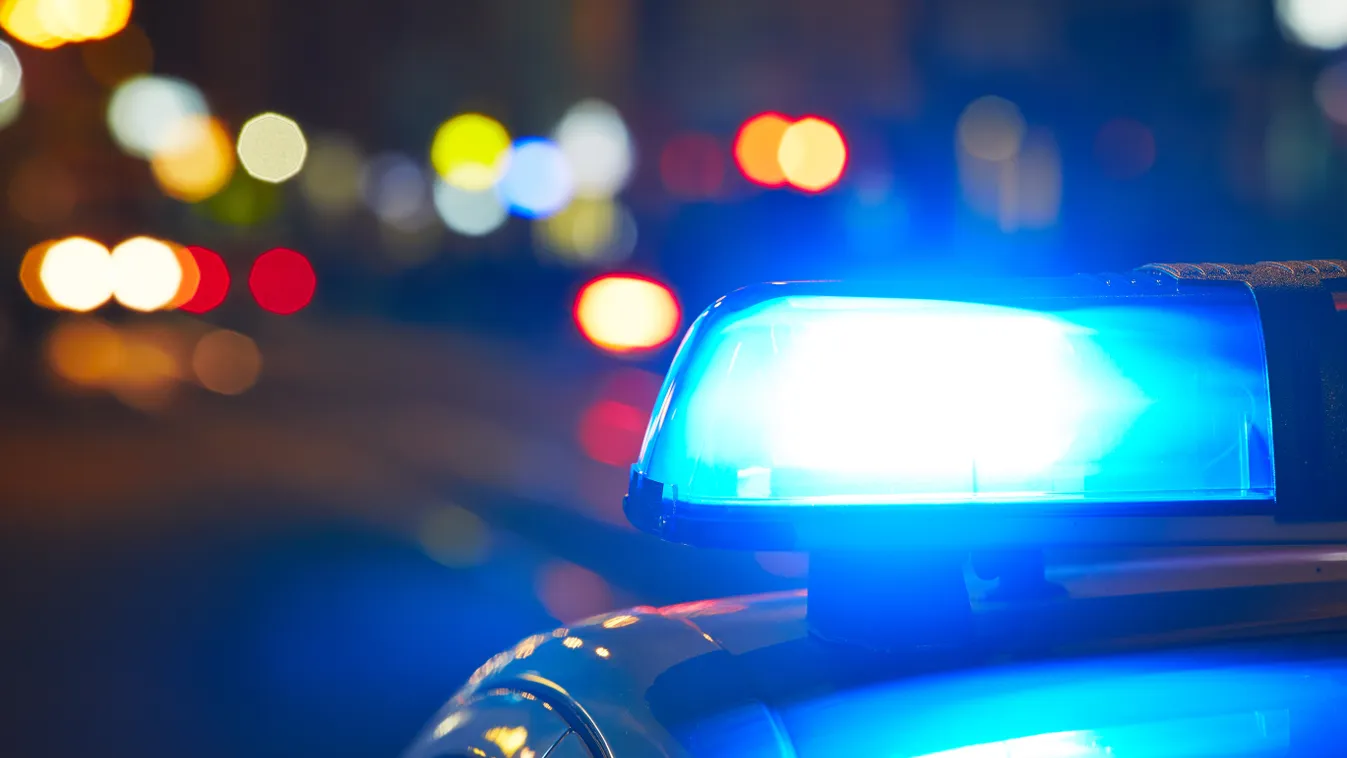 rendőrségi sziréna rendőr autó kék lámpa 