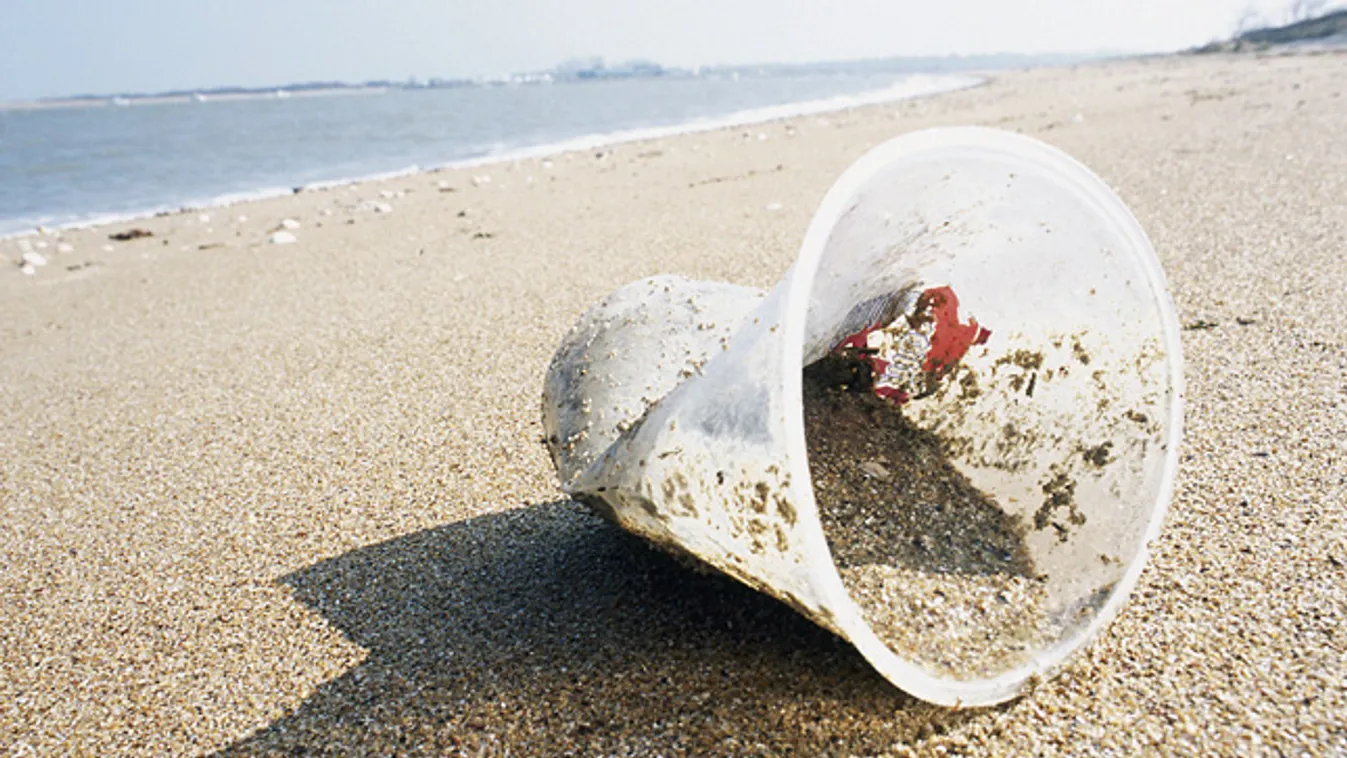 műanyag hulladék, szemét, vaszélyes hulladék, műanyagszemét a tengerparton